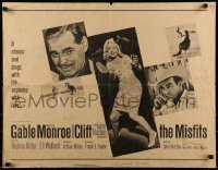 2j765 MISFITS 1/2sh 1961 sexy Marilyn Monroe, Clark Gable, Montgomery Clift, John Huston