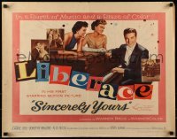 2j871 SINCERELY YOURS 1/2sh 1955 famous pianist Liberace brings a crescendo of love to empty lives!
