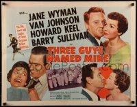 2j924 THREE GUYS NAMED MIKE style B 1/2sh 1951 the life, loves & laughs of gorgeous airline hostesses!