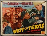 2j967 WEST OF TEXAS 1/2sh 1943 Texas Rangers Dave Tex O'Brien & James Newill, Shootin' Irons!