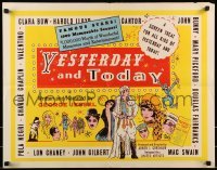 2j988 YESTERDAY & TODAY 1/2sh 1953 classic old-time silent stars including Chaplin & Clara Bow!