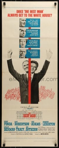 2j039 BEST MAN insert 1964 Henry Fonda & Cliff Robertson running for President of the United States!