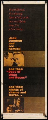 2j113 DAYS OF WINE & ROSES insert 1963 Blake Edwards, alcoholics Jack Lemmon & Lee Remick!
