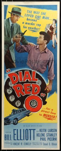 2j118 DIAL RED O insert 1955 a man escapes, a woman screams, a direct line to MURDER!