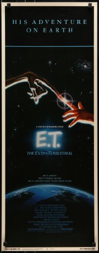 2j126 E.T. THE EXTRA TERRESTRIAL insert 1982 Drew Barrymore, Steven Spielberg, John Alvin art!