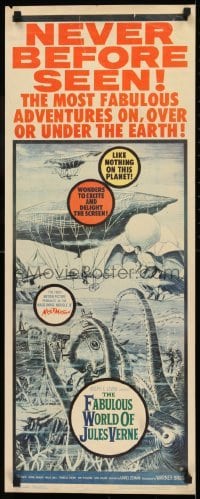 2j137 FABULOUS WORLD OF JULES VERNE insert 1961 the thousand and one wonders of the world to come!