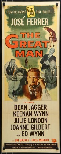 2j172 GREAT MAN insert 1957 Jose Ferrer exposes a great fake, with help from Julie London!