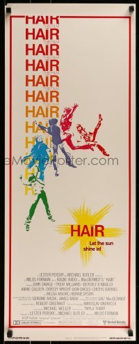 2j175 HAIR insert 1979 Milos Forman musical, Treat Williams, let the sun shine in!
