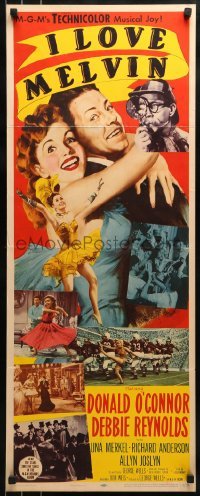 2j197 I LOVE MELVIN insert 1953 great romantic art of Donald O'Connor & Debbie Reynolds!