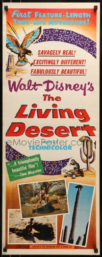 2j250 LIVING DESERT insert 1953 1st feature-length Disney True-Life adventure, snakes & tortoises!