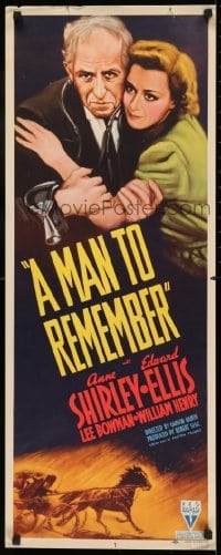 2j281 MAN TO REMEMBER insert 1938 artwork of Anne Shirley, Edward Ellis, Lee Bowman!