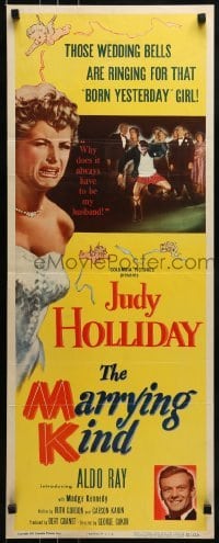 2j293 MARRYING KIND insert 1952 wedding bells are ringing for pretty bride Judy Holliday!