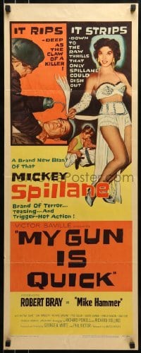 2j317 MY GUN IS QUICK insert 1957 Mickey Spillane, introducing Robert Bray as Mike Hammer!