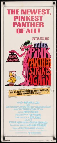 2j339 PINK PANTHER STRIKES AGAIN insert 1976 Peter Sellers is Inspector Jacques Clouseau!