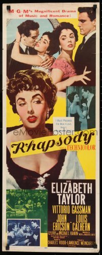 2j358 RHAPSODY insert 1954 Elizabeth Taylor must possess Vittorio Gassman, heart, body & soul!