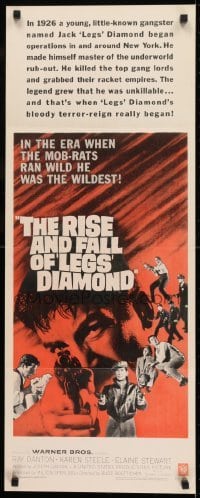 2j359 RISE & FALL OF LEGS DIAMOND insert 1960 gangster Ray Danton, directed by Budd Boetticher!