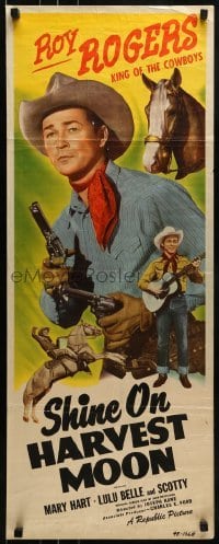2j364 ROY ROGERS insert 1948 western art of the star & Trigger, Shine on Harvest Moon!