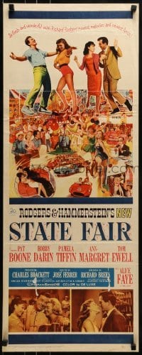 2j410 STATE FAIR insert 1962 Pat Boone, Bobby Darin, Pamela Tiffin, Rodgers & Hammerstein musical!