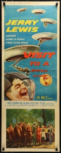 2j467 VISIT TO A SMALL PLANET insert 1960 wacky alien Jerry Lewis saucers down to Earth from space!