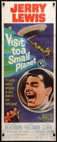 2j468 VISIT TO A SMALL PLANET insert R1966 wacky alien Jerry Lewis saucers down to Earth from space!