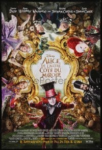 2k020 ALICE THROUGH THE LOOKING GLASS int'l French language advance DS 1sh 2016 Walt Disney, Lewis Carroll, Mia Wasikowska!