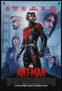 2k047 ANT-MAN int'l French language advance DS 1sh 2015 Paul Rudd in title role, Douglas, Lilly!
