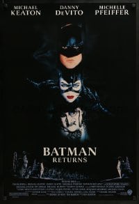 2k089 BATMAN RETURNS 1sh 1992 Michael Keaton, Danny DeVito, Michelle Pfeiffer, Tim Burton!
