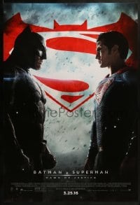 2k094 BATMAN V SUPERMAN advance DS 1sh 2016 Ben Affleck and Henry Cavill in title roles facing off!