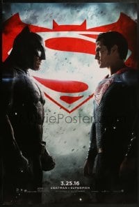 2k095 BATMAN V SUPERMAN teaser DS 1sh 2016 Ben Affleck and Henry Cavill in title roles facing off!