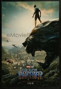 2k131 BLACK PANTHER teaser DS 1sh 2018 image of Chadwick Boseman in the title role as T'Challa!