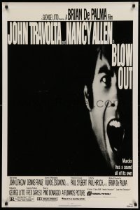 2k137 BLOW OUT 1sh 1981 John Travolta, Brian De Palma, murder has a sound all of its own!