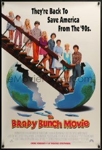 2k142 BRADY BUNCH MOVIE advance 1sh 1995 Betty Thomas directed, Long & Gary Cole as Mike & Carol!