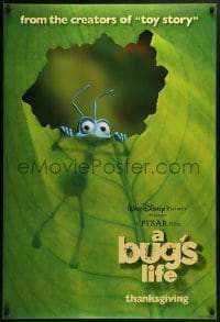 2k150 BUG'S LIFE advance DS 1sh 1998 Thanksgiving style, Disney, Pixar, great image!