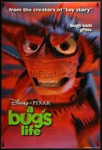 2k154 BUG'S LIFE teaser DS 1sh 1998 Walt Disney Pixar CG cartoon, c/u of grasshopper!