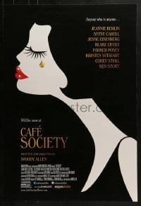 2k158 CAFE SOCIETY DS 1sh 2016 Woody Allen, Eisenberg, Stewart, Lively, art of crying woman!