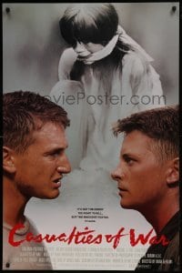 2k170 CASUALTIES OF WAR int'l 1sh 1989 Michael J. Fox, Sean Penn, directed by Brian De Palma!