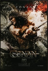 2k193 CONAN THE BARBARIAN teaser DS 1sh 2011 cool image of Jason Momoa in title role as Conan!