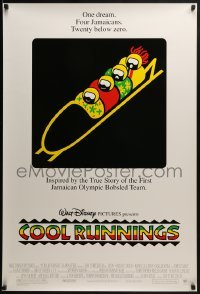 2k197 COOL RUNNINGS DS 1sh 1993 John Candy, wacky Jamaican Olympic bobsledding team!