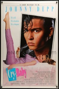 2k205 CRY-BABY DS 1sh 1990 directed by John Waters, Johnny Depp is a doll, Amy Locane