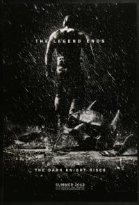 2k216 DARK KNIGHT RISES teaser DS 1sh 2012 Tom Hardy as Bane, cool image of broken mask in the rain!