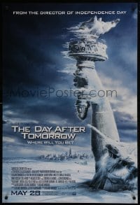 2k225 DAY AFTER TOMORROW advance 1sh 2004 NYC in tidal wave & snowed in!