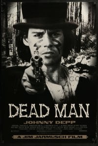 2k227 DEAD MAN 1sh 1996 great image of Johnny Depp pointing gun, Jim Jarmusch's mystic western!