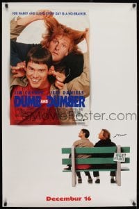 2k264 DUMB & DUMBER advance DS 1sh 1995 Jim Carrey & Jeff Daniels are Harry & Lloyd!