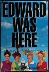 2k273 EDWARD SCISSORHANDS teaser DS 1sh 1990 Tim Burton classic, Johnny Depp, wacky hair cuts!