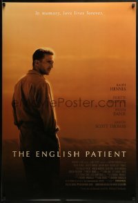 2k280 ENGLISH PATIENT DS 1sh 1997 Ralph Fiennes, in memory, love lives forever, Best Picture Winner!
