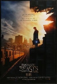 2k288 FANTASTIC BEASTS & WHERE TO FIND THEM int'l teaser DS 1sh 2016 Yates, J.K. Rowling, Miller!