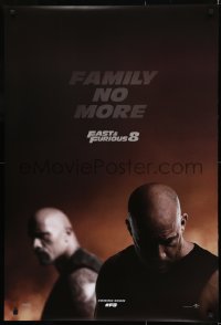 2k294 FATE OF THE FURIOUS int'l teaser DS 1sh 2017 F. Gary Gray, Vin Diesel, Dwayne Johnson!