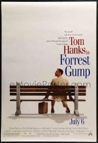 2k318 FORREST GUMP advance DS 1sh 1994 Tom Hanks sits on bench, Robert Zemeckis classic!