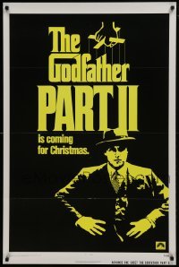 2k349 GODFATHER PART II advance 1sh 1974 Al Pacino in Francis Ford Coppola classic crime sequel!