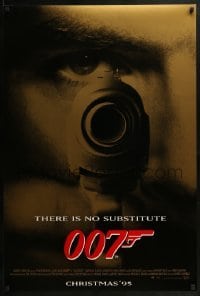 2k354 GOLDENEYE advance DS 1sh 1995 Pierce Brosnan as James Bond 007, cool gun & eye close up!